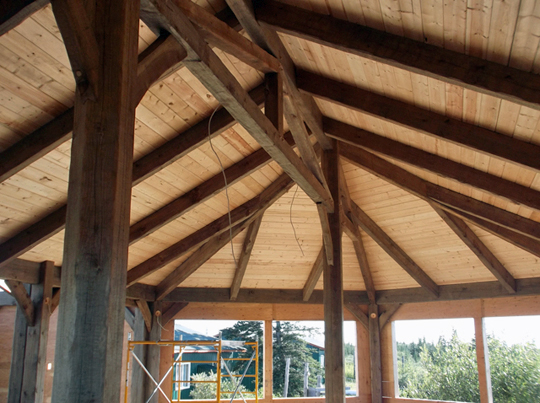 Nice ceiling on that new timber frame!