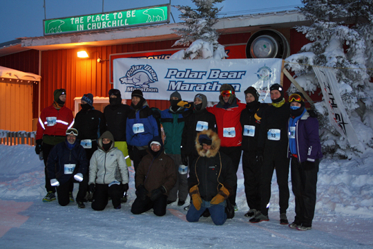 2013 Polar Bear Marathon Runners, Churchill, Manitoba