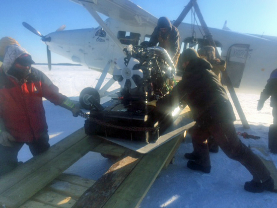 Generator arrives at North Knife Lake Lodge