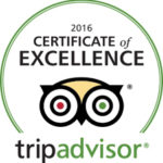 Trip Advisor 2016 Certificate Of Excellence.