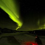 Northern Lights over Nanuk Polar Bear Lodge. Skip Kask.