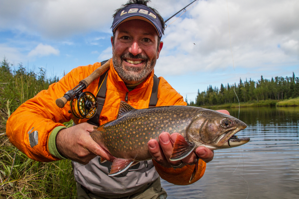 Brian Irwin with trophy brook trout at Nanuk.