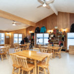 Dining room at Dymond Lake Ecolodge. Churchill Wild. Scott Zielke photo.