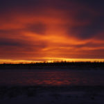 Sunset at Dymond Lake Ecolodge. Margaret Brandes photo.
