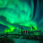 Northern lights show at Seal River Heritage Lodge. Nate Luebbe photo.