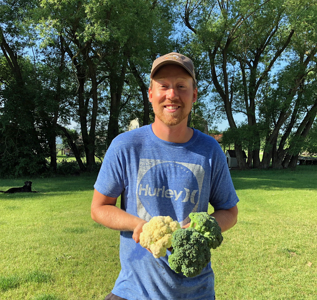 First crop! Broccoli and cauliflower!