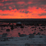Red sunset at Seal River Heritage Lodge. Arturo Spanjani photo.