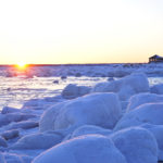 Sunset at frozen Seal River. Ian Johnson photo.