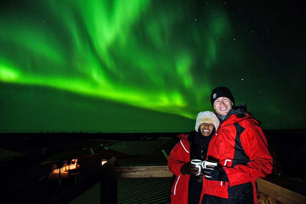 Bright lights. Big smiles. Nanuk Polar Bear Lodge.