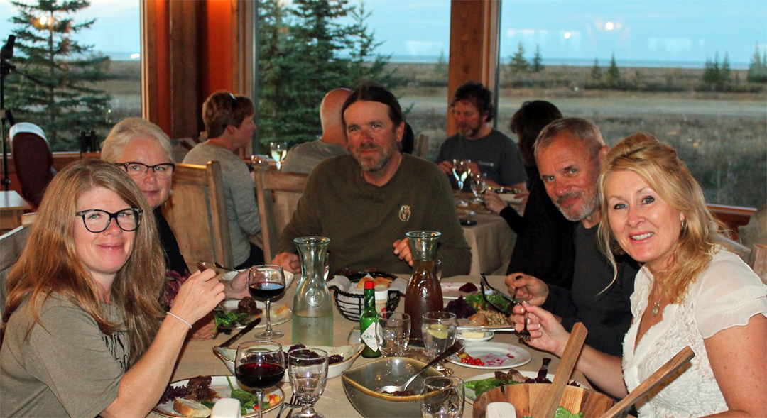 Dining at Nanuk Polar Bear Lodge. Wildlife and Wellness.