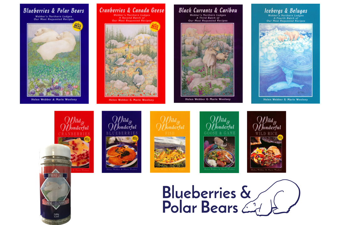 Blueberries & Polar Bears Cookbooks with Dymond Lake Seasoning.