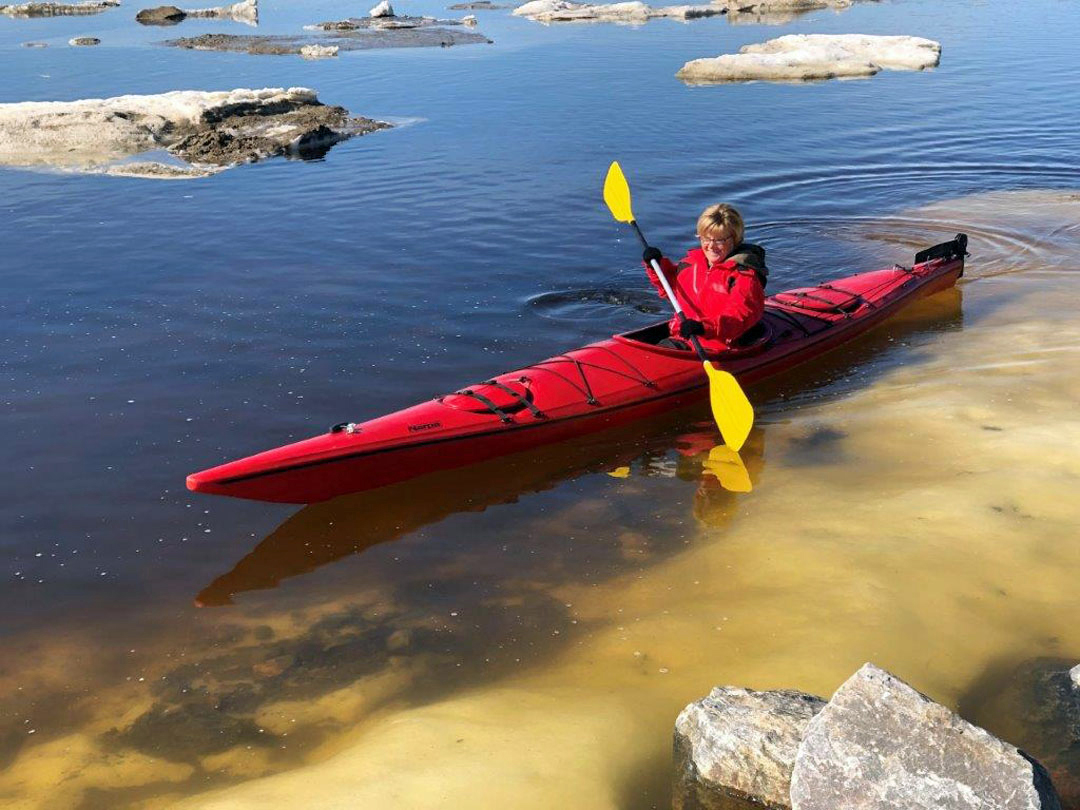 Jeanne Reimer tries sea kayaking on the edge of the world.