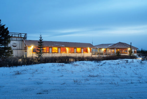 Blue hour at Nanuk Polar Bear Lodge. Scott Zielke photo.