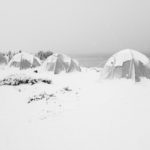 Surprise snowstorm. Tundra Camp at Schmok Lake. Jad Davenport photo.