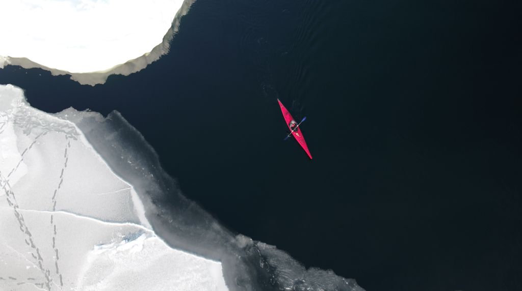 Kayaking at the floe edge with Churchill Wild