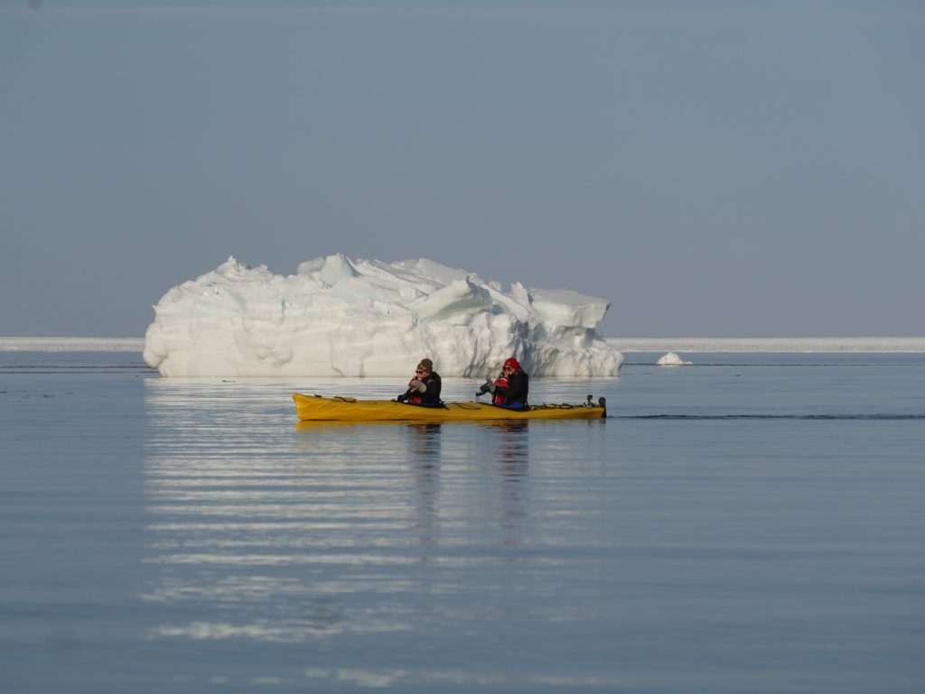Kayaking at the floe edge with Churchill Wild