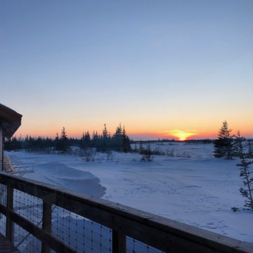 Sunset. Nanuk Polar Bear Lodge. Bella Waterton photo.