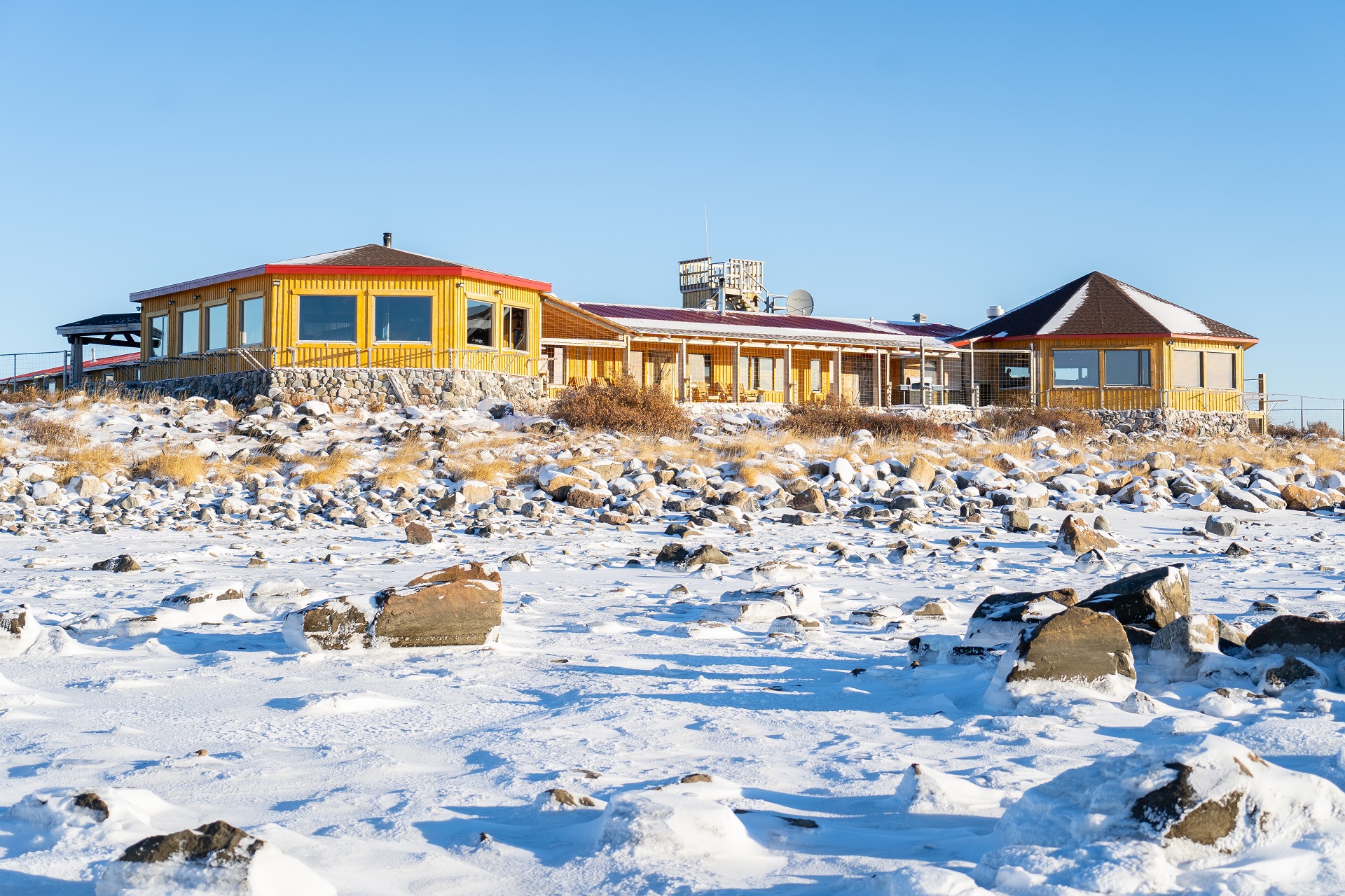 Seal River Heritage Lodge in the winter. Scott Zielke photo.