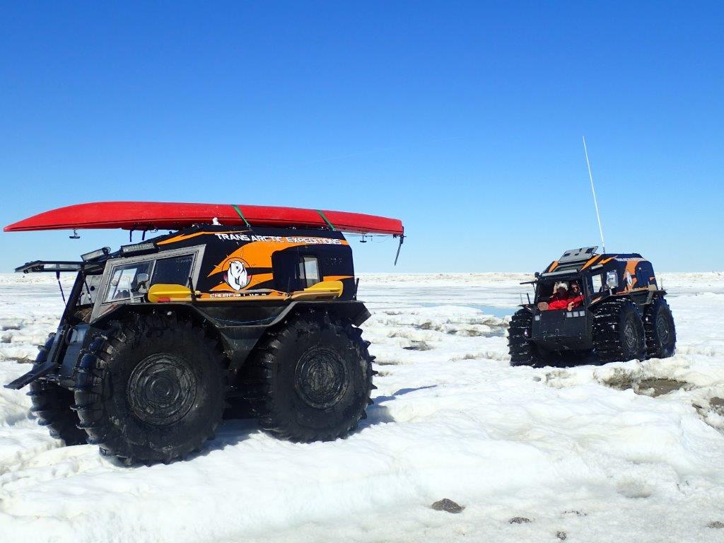 Travel by sherp at Seal River Heritage Lodge. Floe Edge.
