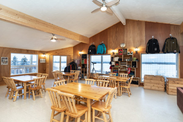 Dining room at Dymond Lake Ecolodge. Scott Zielke photo.