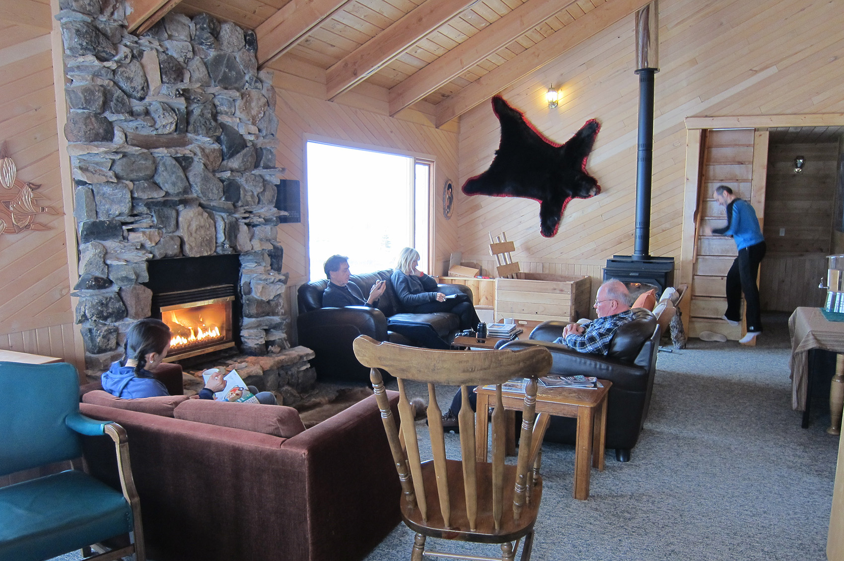 Guest relaxing at Dymond Lake Ecolodge. Margaret Brandes photo.