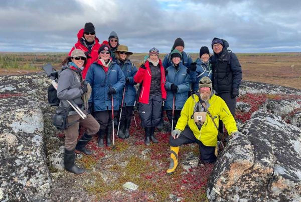 Bonnie Nash (third from left) and her group on the Arctic Safari.