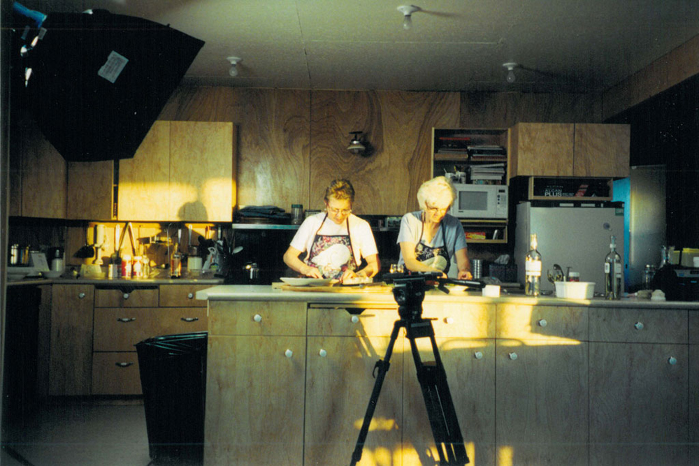 Blueberries & Polar Bears cookbook authors Helen Webber and Marie Woolsey appear on The Great Canadian Food Show in the 1990s.