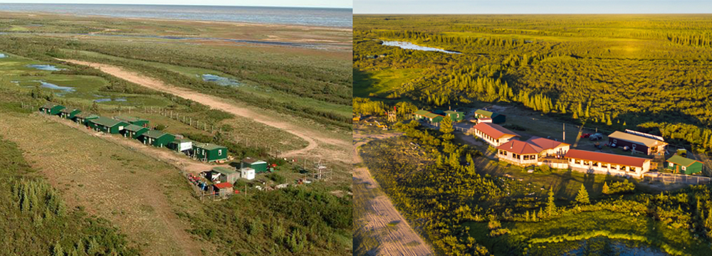 Nanuk Polar Bear Lodge. Before (2009) and After (2023). Michael Poliza photo.
