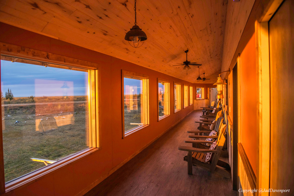 New guest bedroom wing with picture window views of Hudson Bay at Nanuk Polar Bear Lodge. Jad Davenport photo.