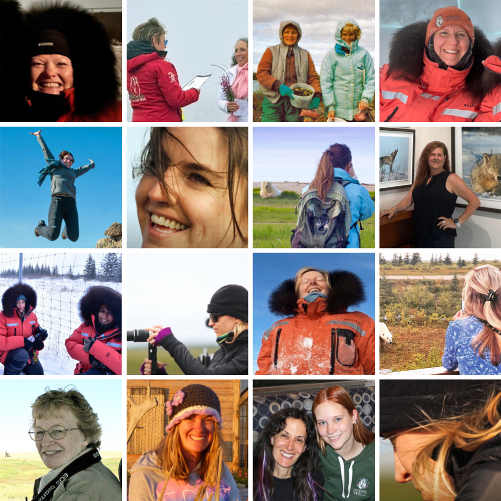 16 of the over 4,000 women who have walked with polar bears at the Churchill Wild ecolodges.
