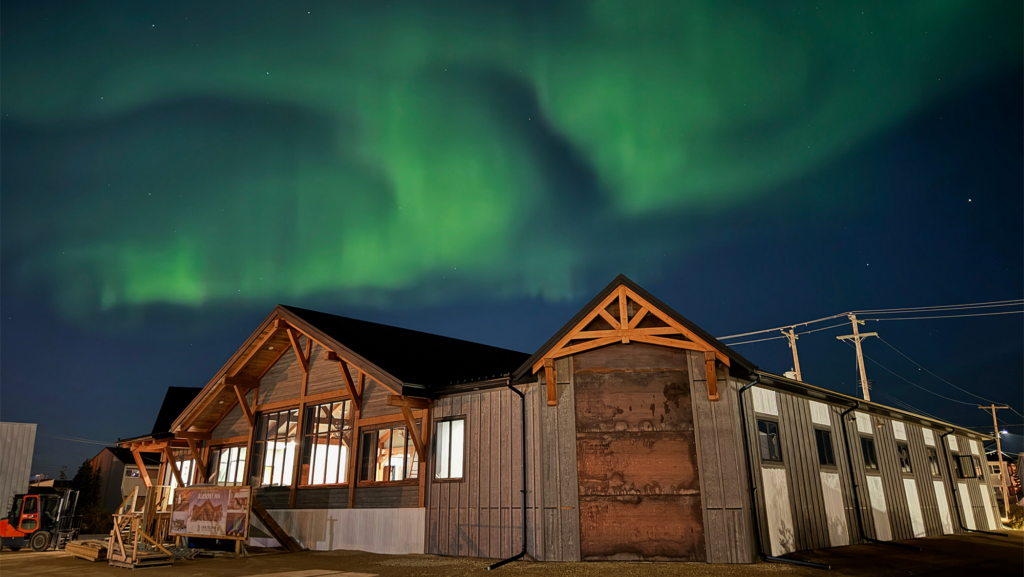 Northern lights above the Blueberry Inn