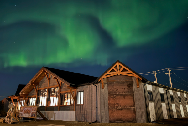 Northern lights above the Blueberry Inn