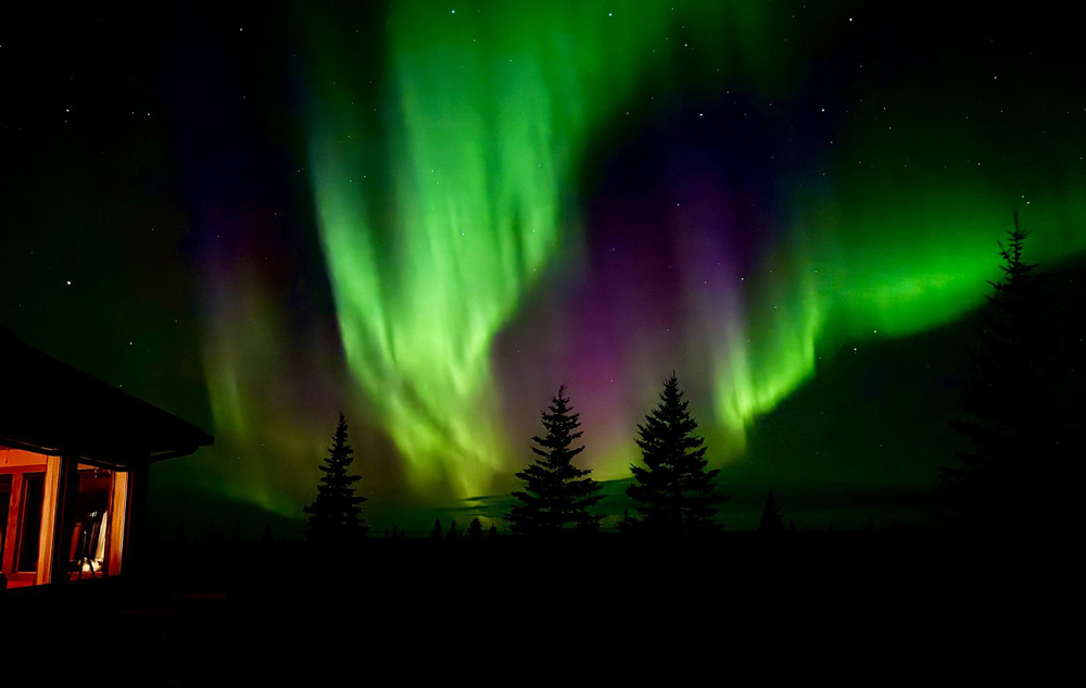 Northern lights over Nanuk Polar Bear Lodge. Susan B. photo from Tripadvisor.