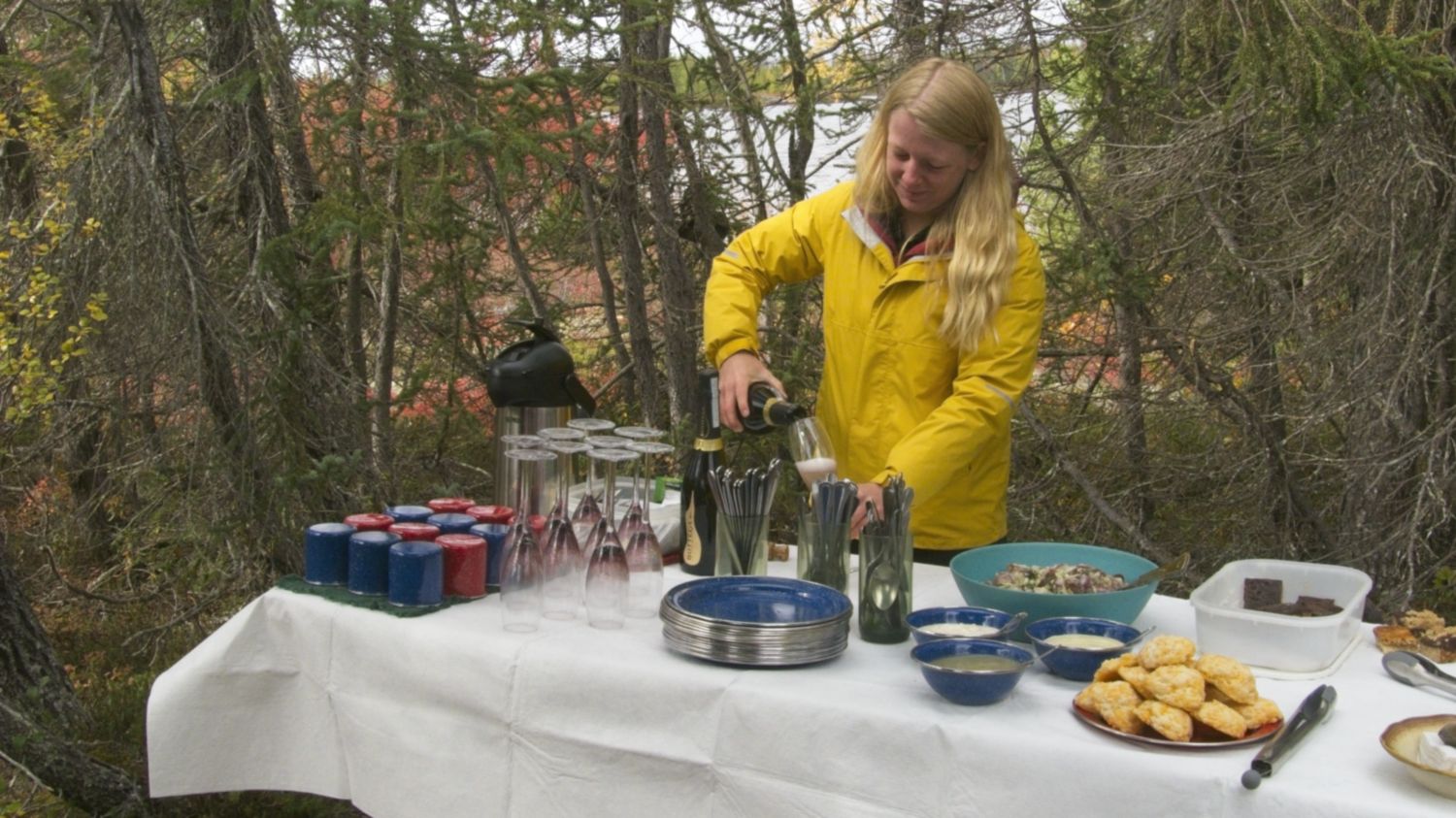 Staff went the extra mile to enhance a wonderful experience. Fish fry and Prosecco on the beach. Roberta Oswald photo.