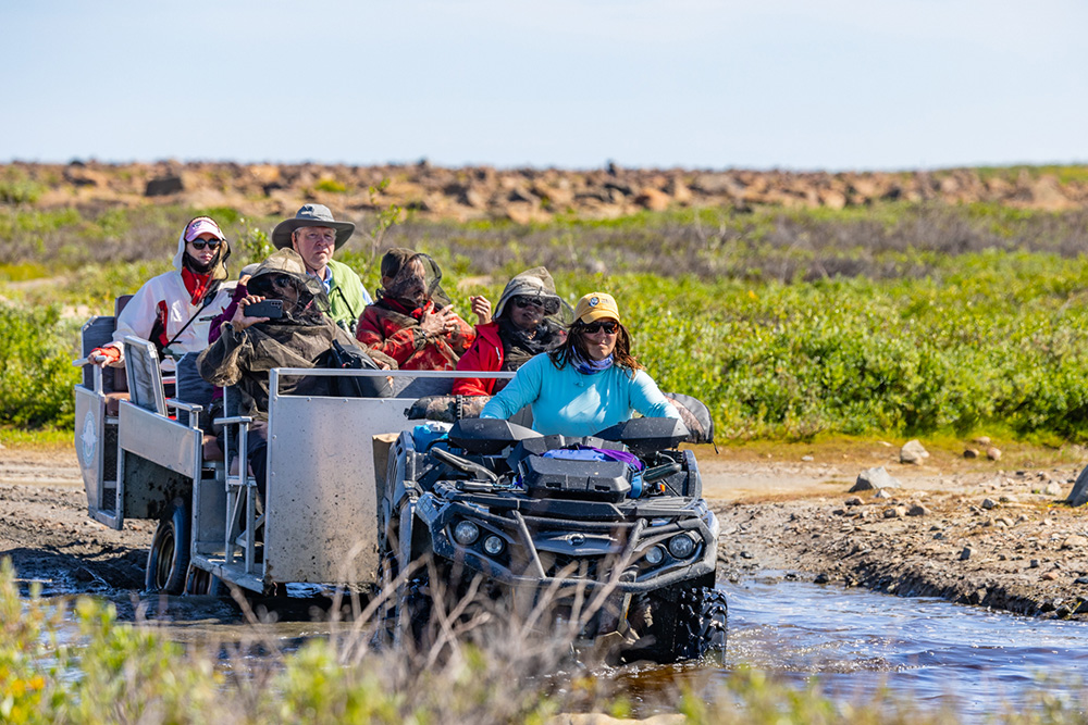 Guests on atv tour in summer