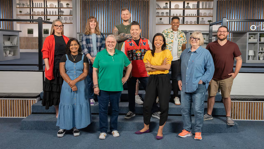 Season 3 cast of Best in Miniature on set (L-R) Jen Arnold, Nalini Sookdeo, Tiffany Monk, Shelley Acker, Elliott Langford, Lance Cardinal, Susan Canaday Henry, August Riche, Arline Smith, Mike Fraysher (Katia Taylor Photography/marblemedia)