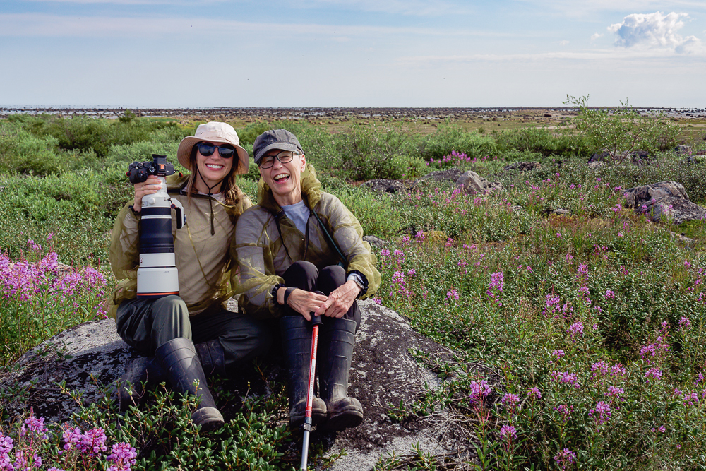 Erin Sobon with mom Pauline at Seal River Heritage Lodge. Erin Sobon photo.