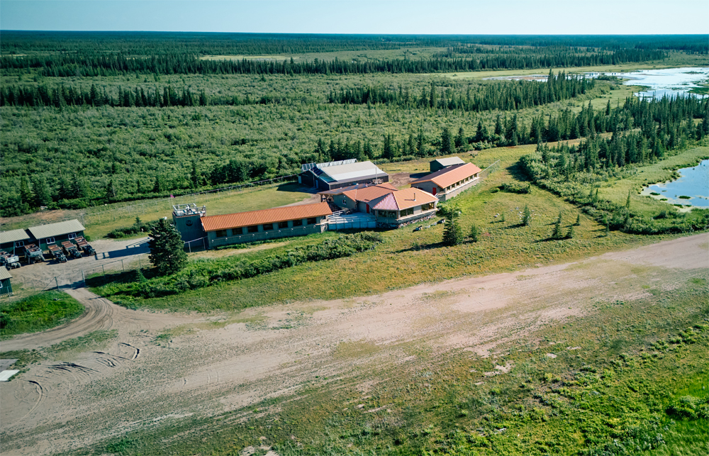 Nanuk Polar Bear Lodge from the air. Jesus Martinez photo.