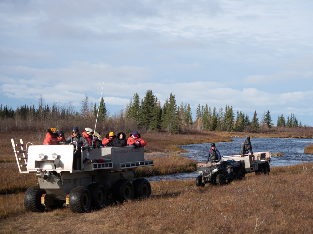 Guests in the Tundra Rhino at Nanuk Polar Bear Lodge.